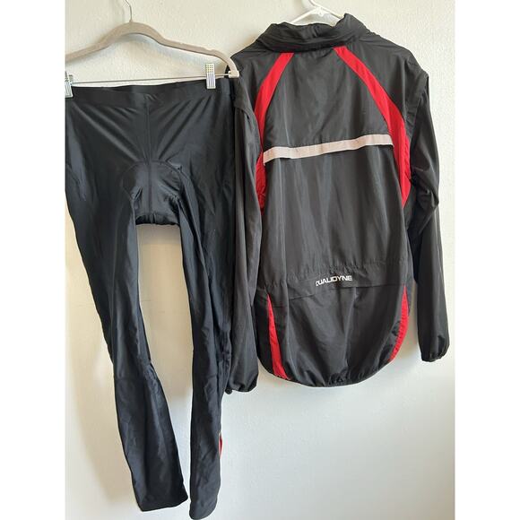 Qualidyne Men's Cycling Padded Pants And Matching Jacket Running Set LARGE - Picture 6 of 16